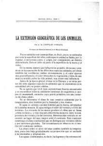 LA EXTENSIÓN GEOGRAFIGA DE LOS ANIMALES,