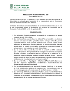 Resolución de Dirección N°028