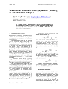 Band Gap en Si y Ge: Determinaci&oacute;n Experimental