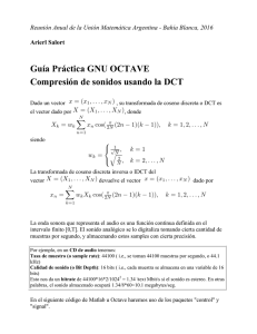 Guía Práctica GNU OCTAVE Compresión de sonidos usando la DCT