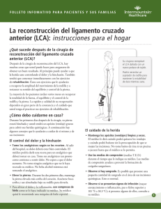 La reconstrucción del ligamento cruzado anterior (LCA