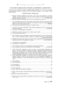 clave de familias de aves de la rep&uacute;blica argentina