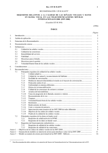 M.1079 - Requisitos relativos a la calidad de las señales