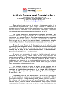 Acidosis Ruminal en el Ganado Lechero 2009