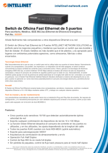 Switch de Oficina Fast Ethernet de 5 puertos