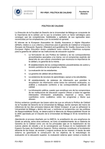 Política de Calidad - Universidad de Málaga