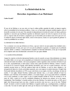 La Relatividad de los Derechos Argentinos a Las Malvinas1