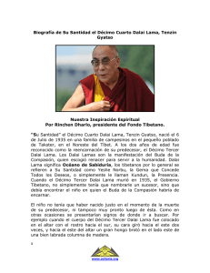 Biografía de Su Santidad el Décimo Cuarto Dalai Lama, Tenzin