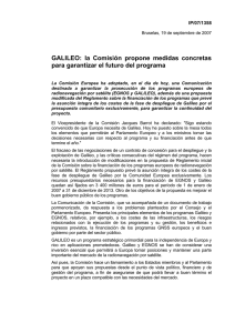 GALILEO: la Comisión propone medidas concretas para garantizar