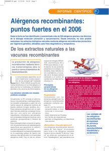 Alérgenos recombinantes: puntos fuertes en el 2006