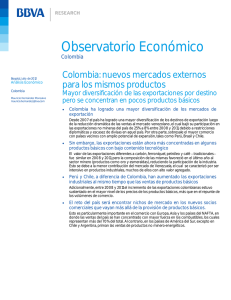 Colombia: nuevos mercados externos para los