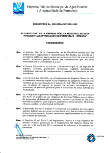 compra renuncia - Empresa Pública Municipal de Agua Potable y