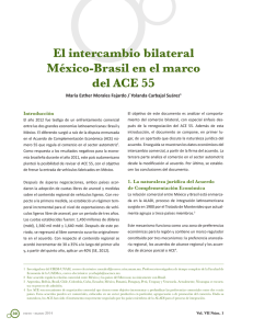 El intercambio bilateral México-Brasil en el marco del ACE 55 María