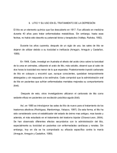 9. LITIO Y SU USO EN EL TRATAMIENTO DE LA DEPRESIÓN El