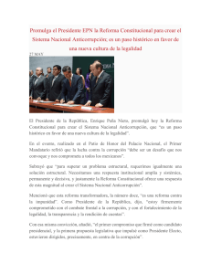 Promulga el Presidente EPN la Reforma Constitucional para crear