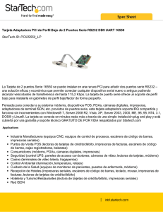 Tarjeta Adaptadora PCI de Perfil Bajo de 2 Puertos Serie RS232