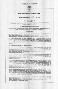 REPÚBLICA DE COLOMBIA nen I`Etitr MINISTERIO DE