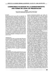 COMPROMISO PULMONAR EN LA DERMATOMIOSITIS: