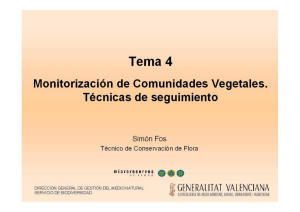 Tema 4 Monitorización de Comunidades Vegetales. Técnicas de