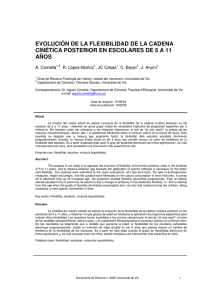 evolución de la flexibilidad de la cadena cinética posterior en