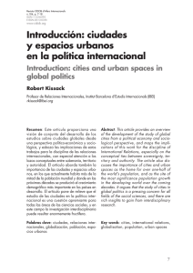Introducción: ciudades y espacios urbanos en la política internacional