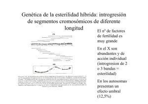 Genética de la esterilidad híbrida: introgresión de segmentos