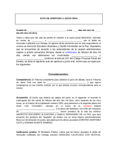 auto de apertura - Poder Judicial de Estado de Aguascalientes