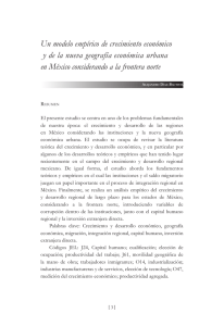 Un modelo empírico de crecimiento económico y de la nueva