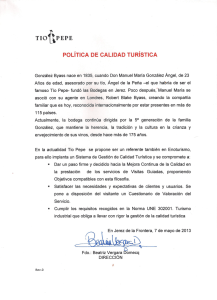 política de calidad turística