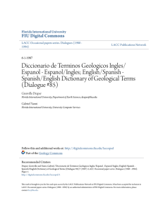 Diccionario de Terminos Geologicos Ingles/Espanol