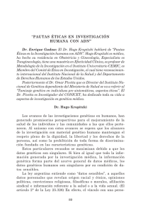 pautas éticas en investigación humana con adn