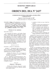 orden del dia nº 2437 - Cámara de Diputados de la Nación