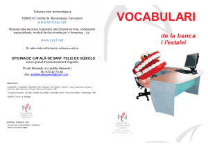 vocabulari - Ajuntament de Sant Feliu de Guíxols