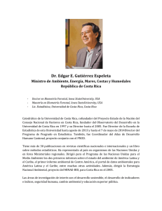 Dr. Edgar E. Gutiérrez Espeleta - Ministerio de Ambiente y Energía