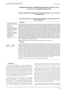 Variabilidad gen&eacute;tica y distribuci&oacute;n geogr&aacute;fica del man&iacute;, Arachis