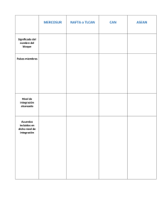 MERCOSUR NAFTA o TLCAN CAN ASEAN