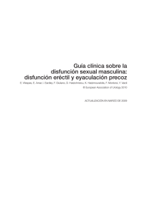 Guía clínica sobre la disfunción sexual masculina: disfunción eréctil