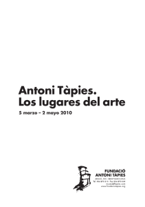 Programa de mano - Fundació Antoni Tàpies