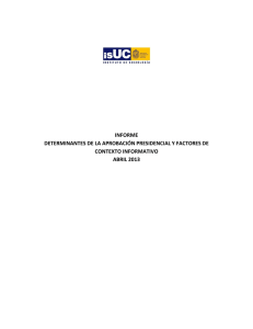 informe determinantes de la aprobación presidencial y factores de