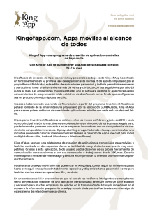 Kingofapp.com, Apps móviles al alcance de todos