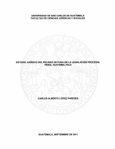 ESTUDIO JURÍDICO DEL`PELIGRO DE ¡FUGA EN LA