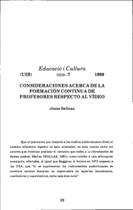 Consideraciones acerca de la formación continua de profesores