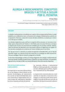 alergia a medicamentos. conceptos básicos y actitud a seguir por el