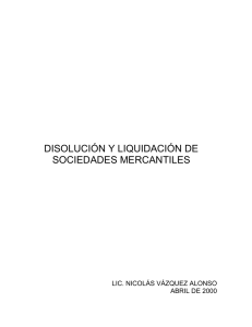 Disolución de sociedades. 2012.