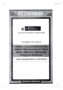 Topes a la - Ministerio de Transportes y Comunicaciones