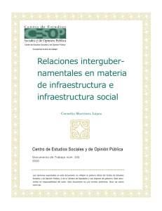 Relaciones intergubernamentales en materia de infraestructura e