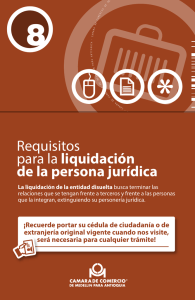 Requisitos para la liquidación de la persona jurídica