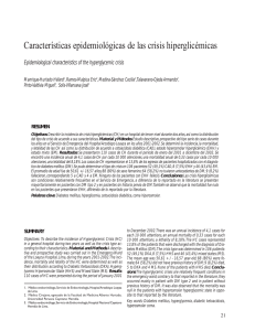 Características epidemiológicas de las crisis hiperglicémicas