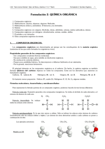 Formulación química orgánica