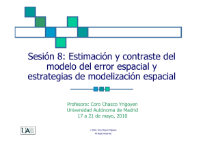 Sesión 8: Estimación y contraste del modelo del error espacial y